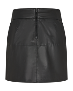 CMROYAL - LEATHER SKIRT IN BLACK