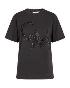 CMVELA - T-SHIRT WITH LOGO IN BLACK