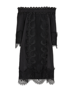 CMMADELYN - DRESS WITH LACE DETAILS IN BLACK