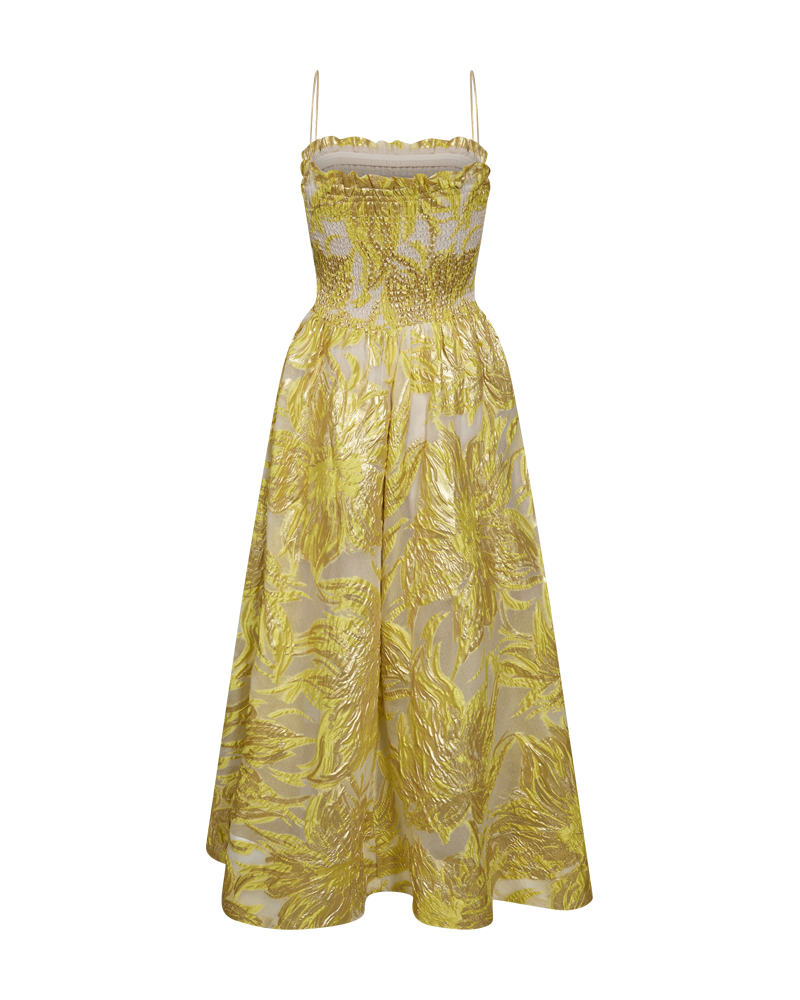 CMJANNE - STRAPLESS DRESS IN YELLOW