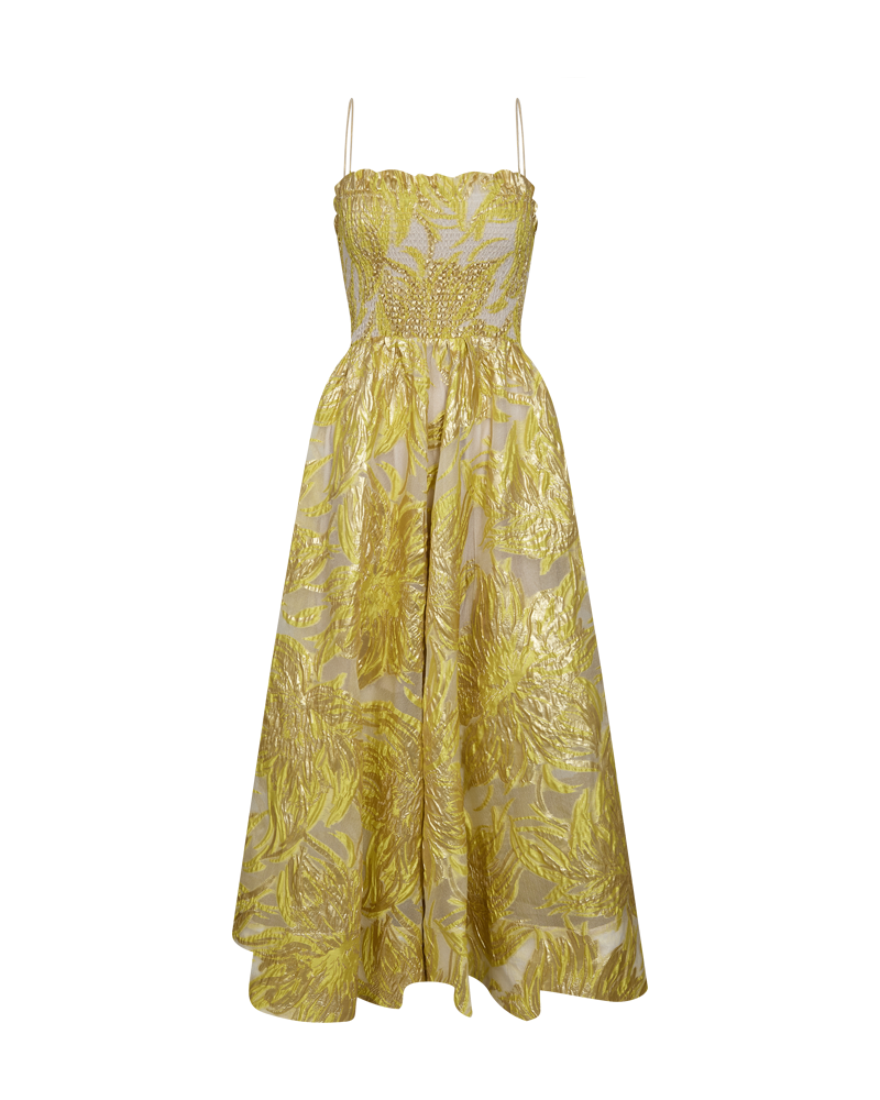 CMJANNE - STRAPLESS DRESS IN YELLOW