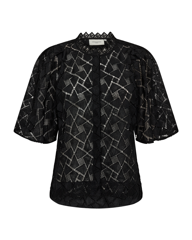 CMMILJA - SHIRT WITH SHORT PUFF SLEEVES IN BLACK