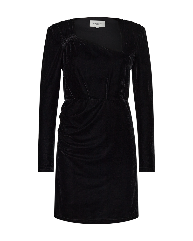 CMVELVET - SHORT VELVET DRESS IN BLACK