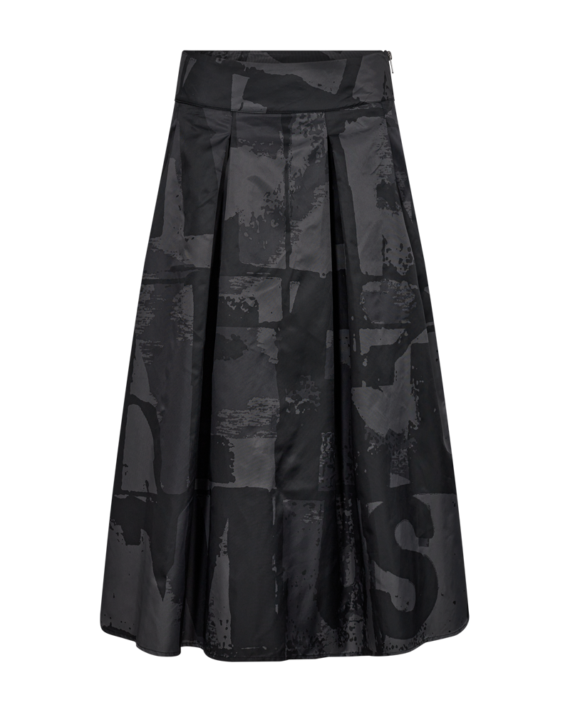 CMSIMI - SKIRT WITH PRINT IN BLACK AND GREY