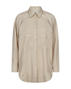 CMSILA - SHIRT WITH MESH DETAILS IN BEIGE