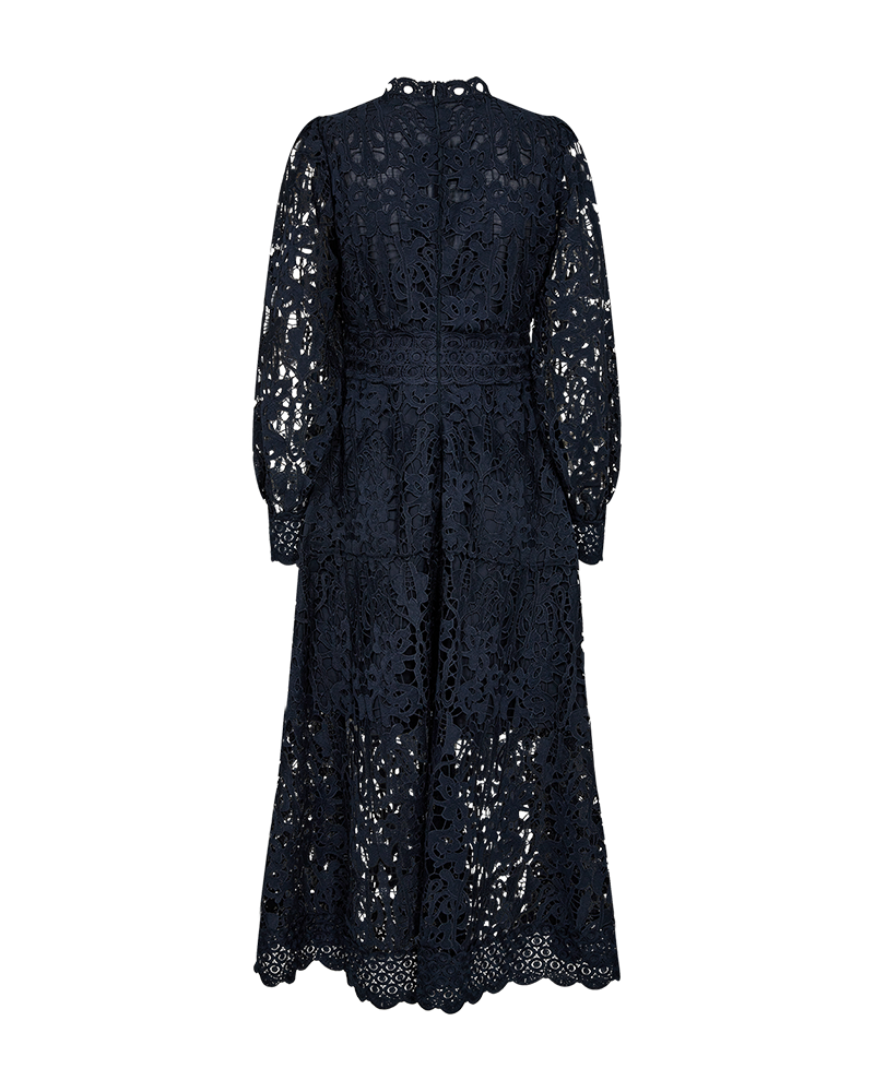 CMLALY - DRESS WITH LACE IN BLUE