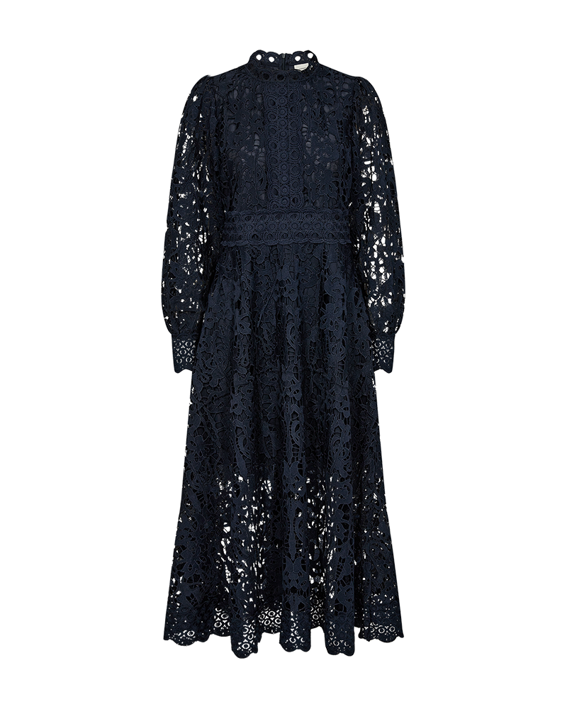 CMLALY - DRESS WITH LACE IN BLUE