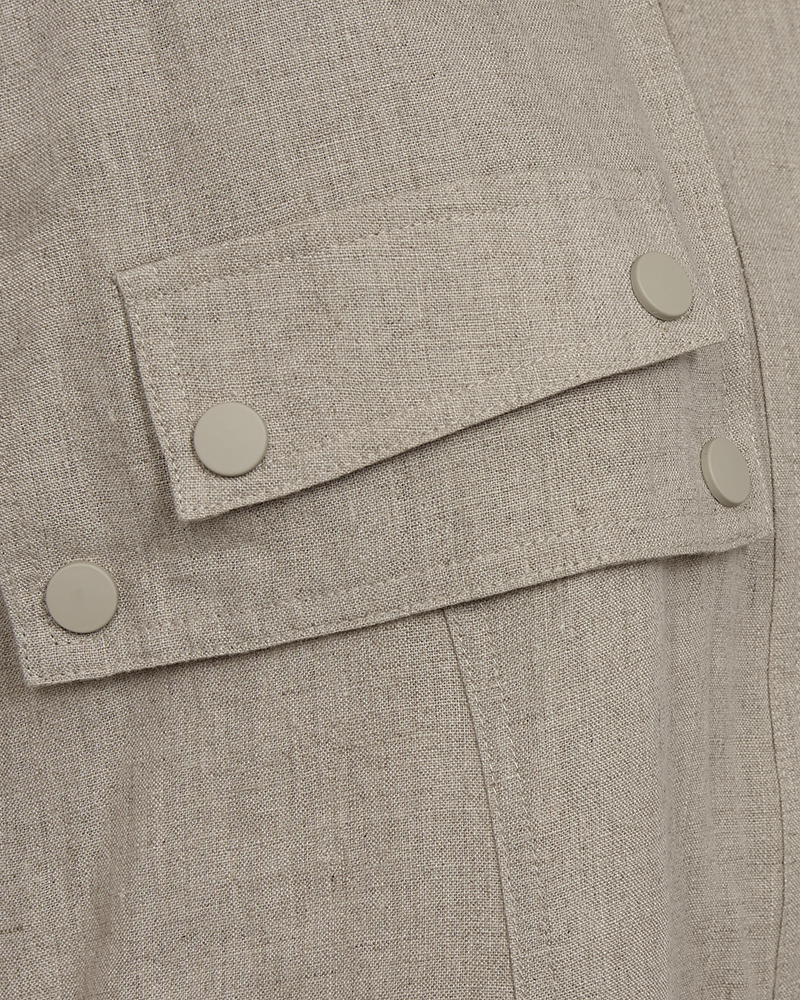 CMNATULI - LINEN SHIRT IN BEIGE