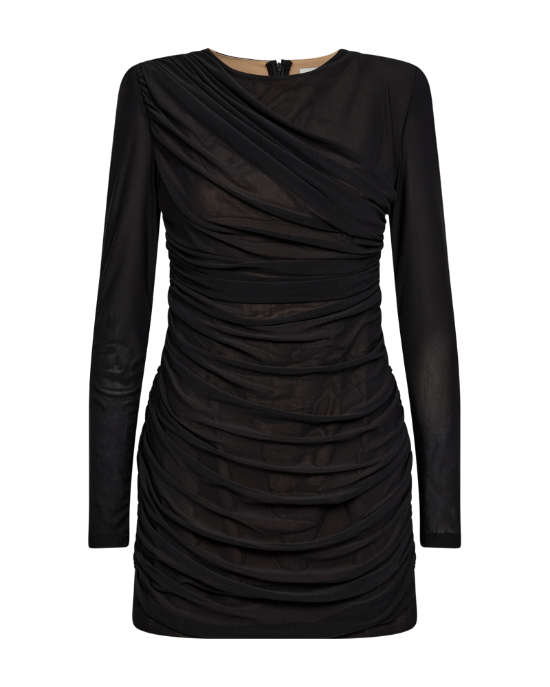 CMMEJSE - MESH DRESS IN BLACK