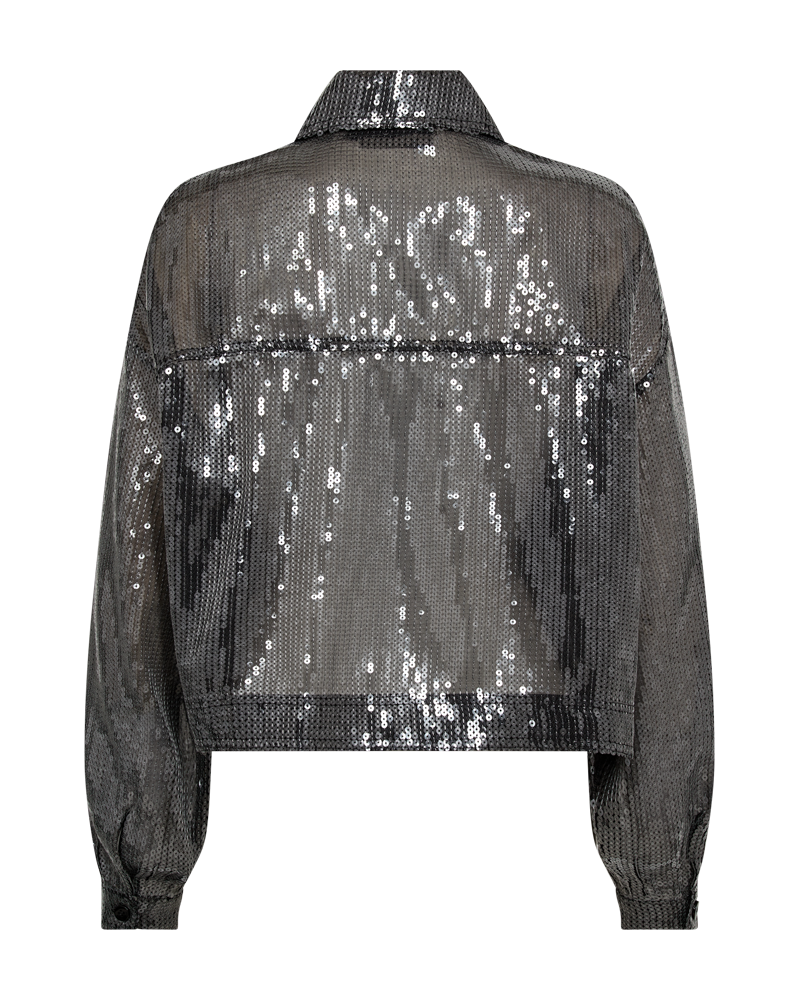 CMTRUCKER - JACKET WITH SEQUINS IN SILVER