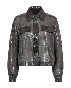 CMTRUCKER - JACKET WITH SEQUINS IN SILVER