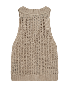 CMLINDA - KNITTED WAISTCOAT IN BEIGE